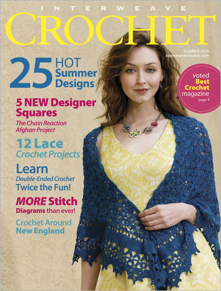 Cover: Midsummer Night's Shawl, Interweave Crochet, Summer 2010! | Crochet  Garden