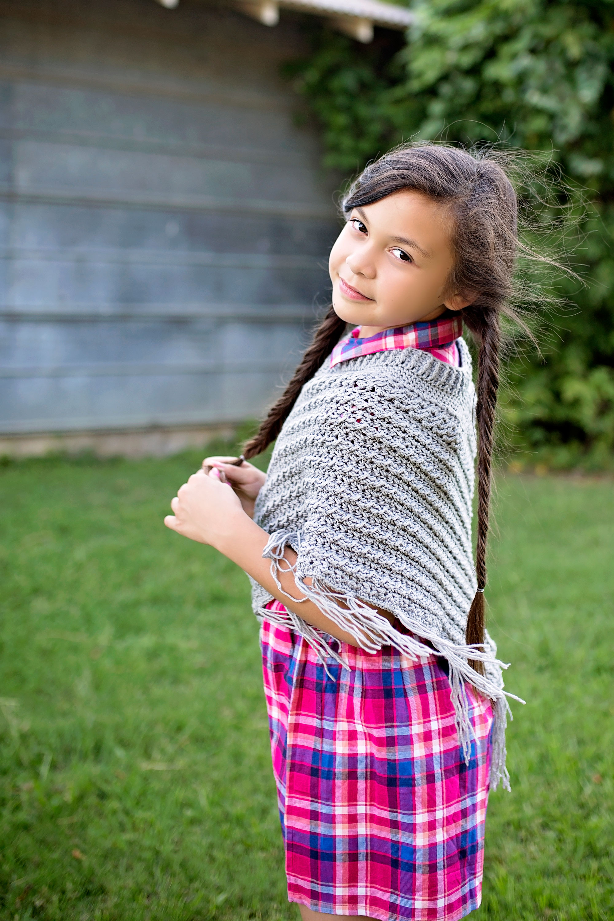 Cabled Poncho