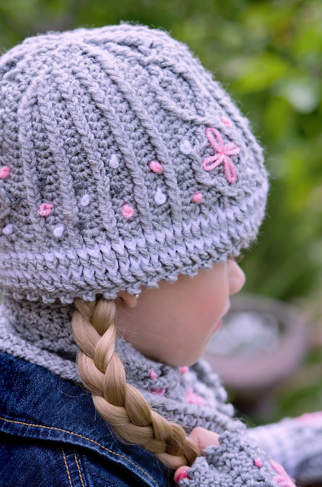 Graystone Kids - Cable Hat, Neck Warmer And Fingerless Mittens S - Click Image to Close