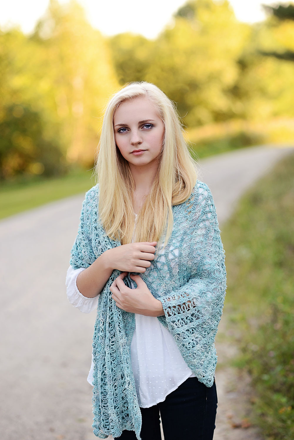Waterfall Stole - Crocheted Wrap - Click Image to Close