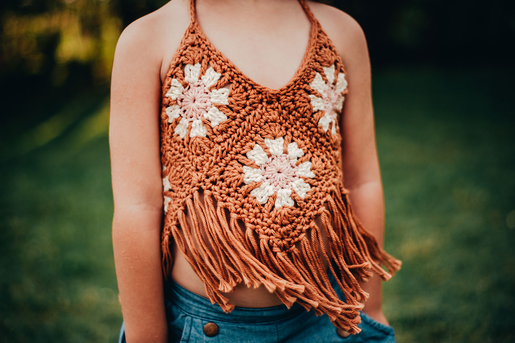 Sunflowers And Daisies Halter Top - Click Image to Close